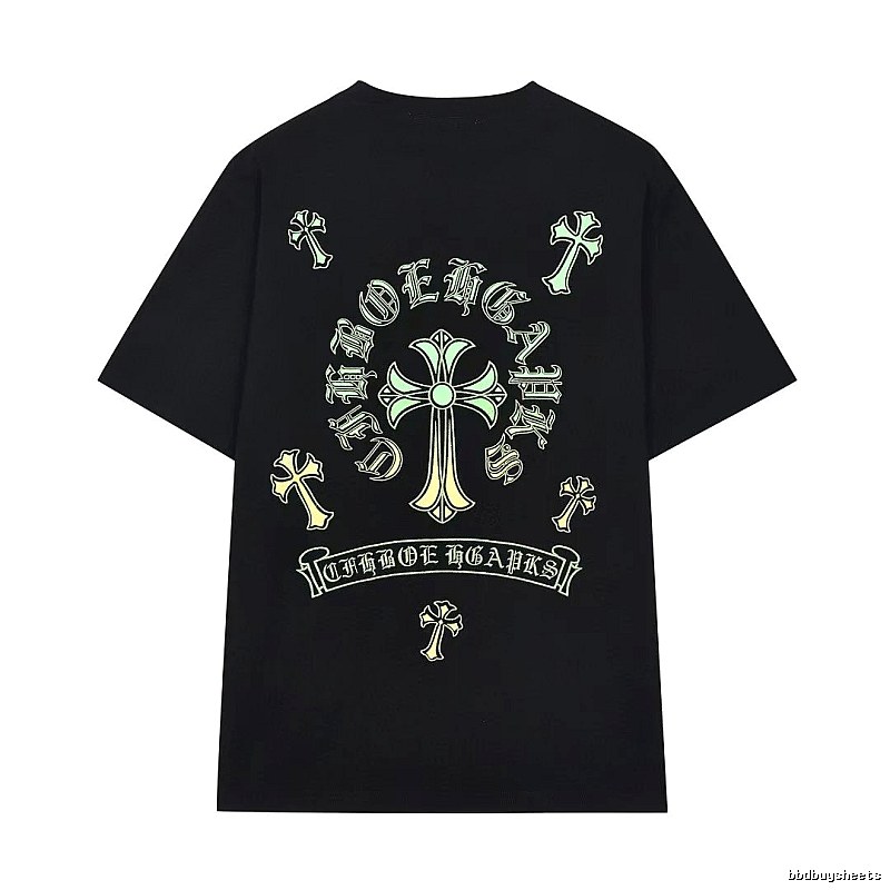 Chrome Hearts Cross Print Gothic Black Short-sleeve T-shirt