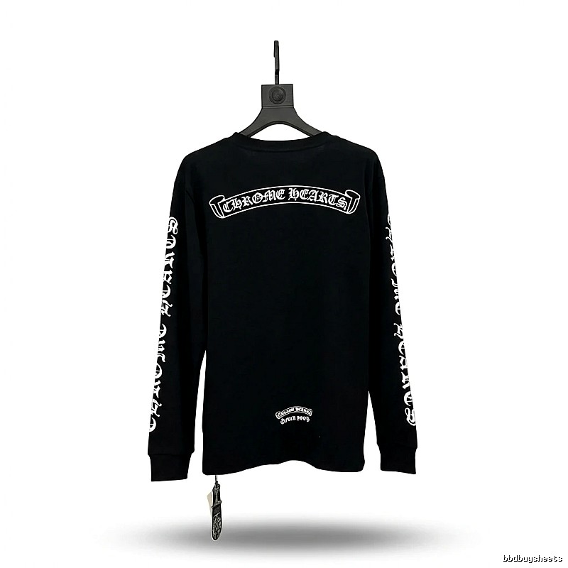 Chrome Hearts Dark Style Black Long T-shirt