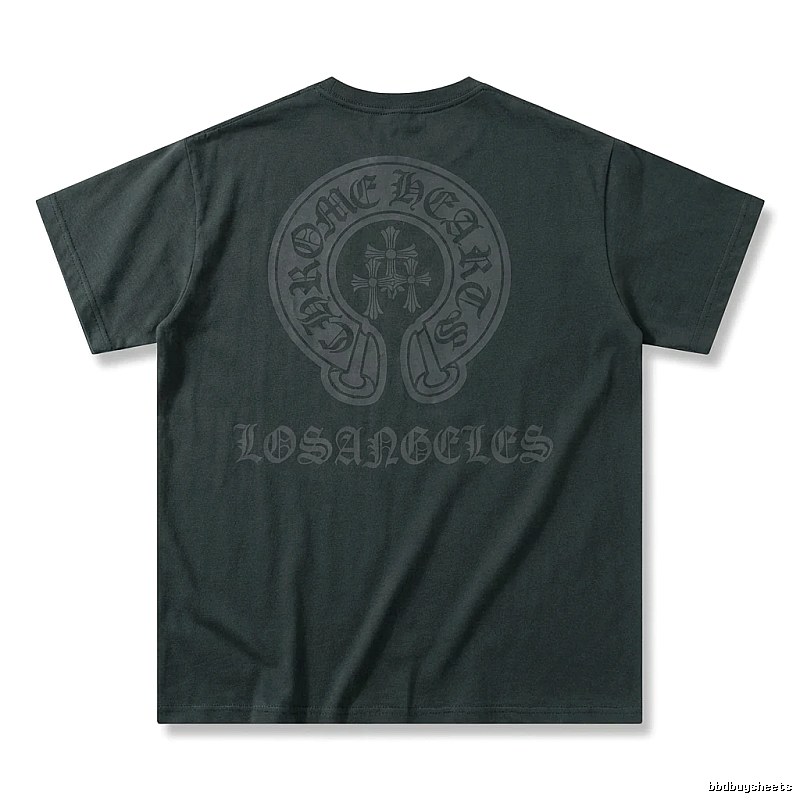 Chrome Hearts Gothic Style Dark Grey T-shirt