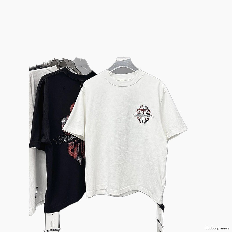Chrome Hearts Patchwork Cross Street Style White T-Shirt