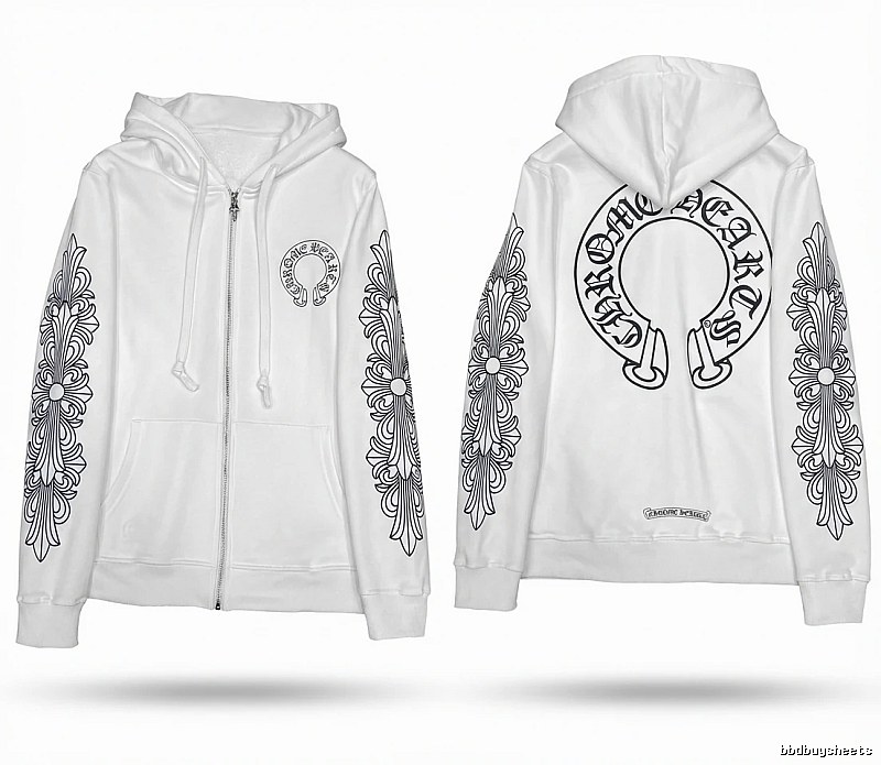 Chrome Hearts Printed Trendy and Cool Style White Hoodie