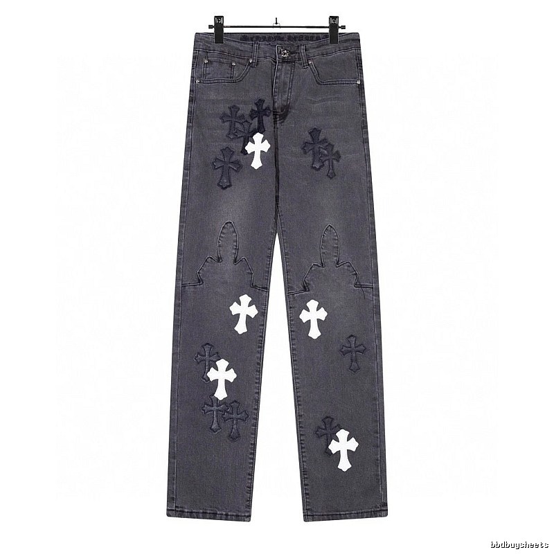 Chrome Hearts Relaxed Graphic jeans Light Denim Jeans with Designer-Inspired Detail