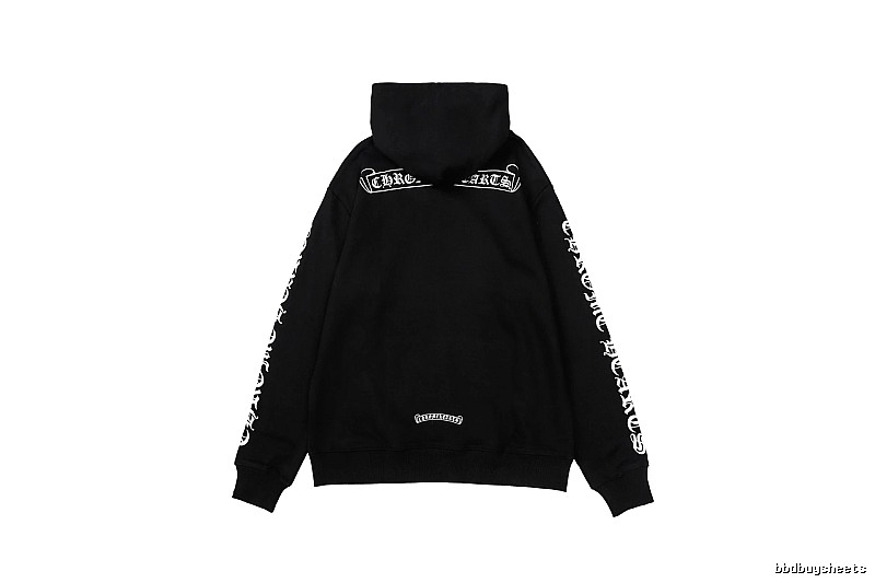 Chrome Hearts Statement Cross graphic hoodie Black Blue Cross for Outdoor Plans