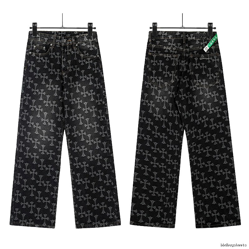 Chrome Hearts Statement Graphic jeans Light Denim Jeans for Easy Pairing