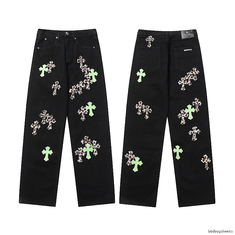 Chrome Hearts Summer Graphic jeans Light Denim Jeans with Bold Graphic
