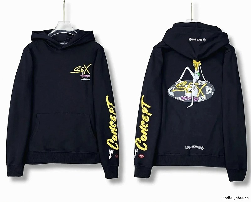 Chrome Hearts trendy and cool black hoodie