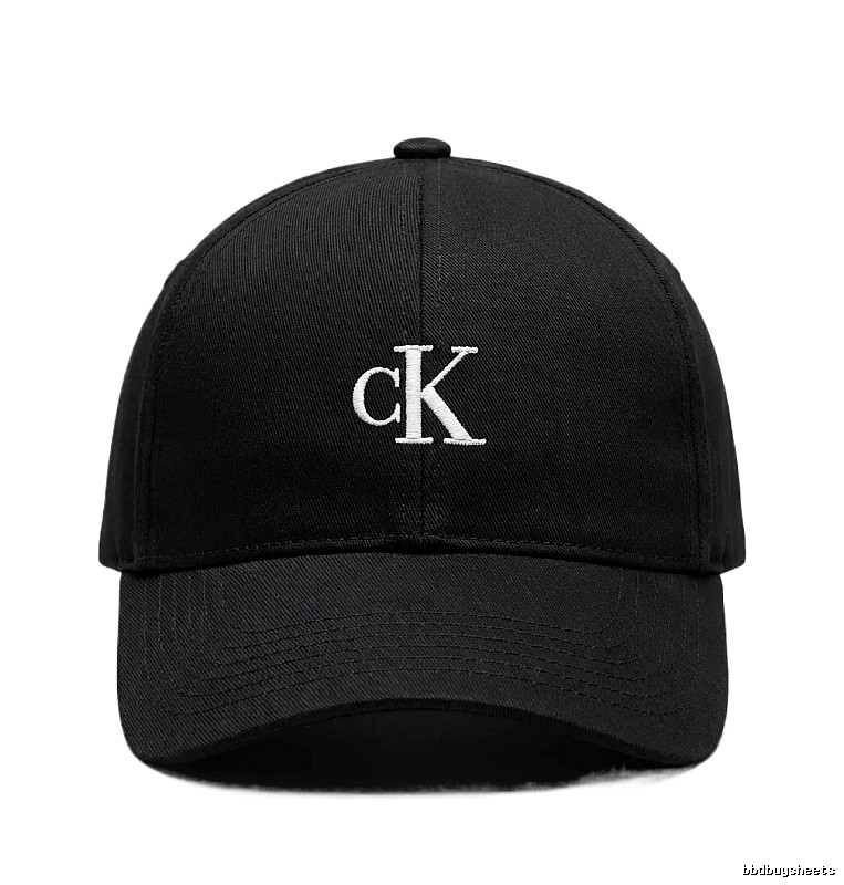 CK minimalist style black baseball cap