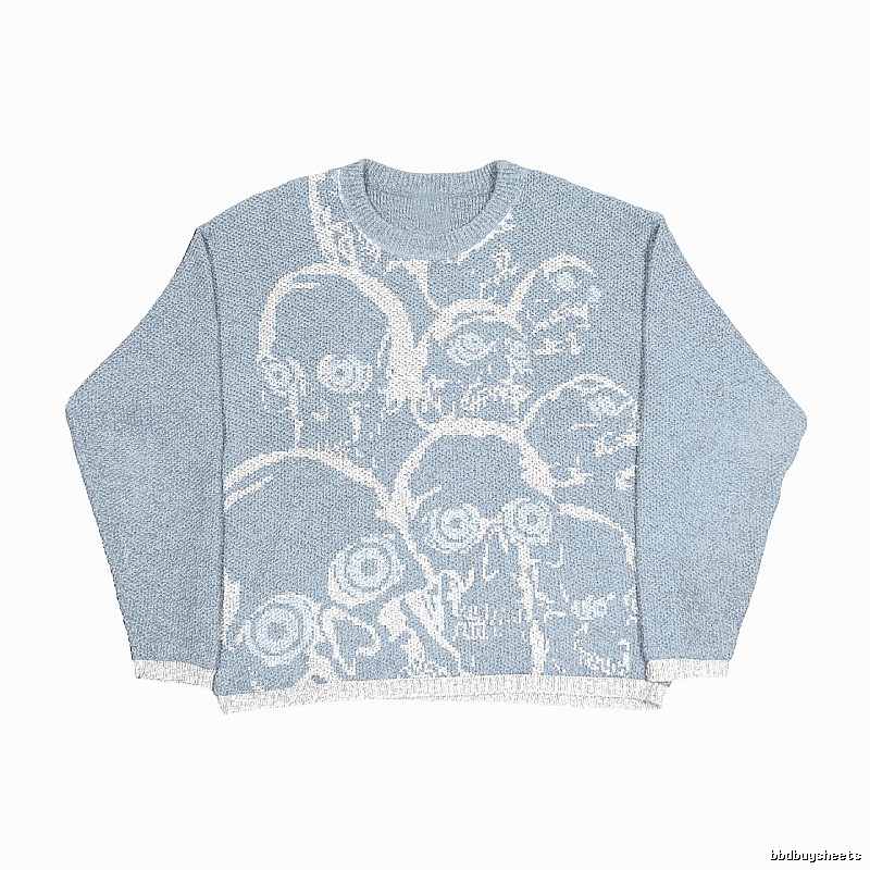 Classic Anime graphic sweater Black Knit Top with Travel-Friendly Style