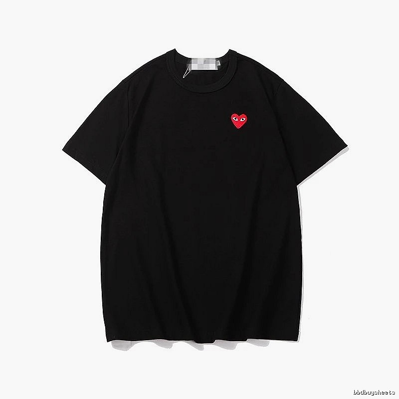 Comme des Garcons PLAY 2020-27 Black Style 2027 Heart Logo T-Shirt Daily Styling