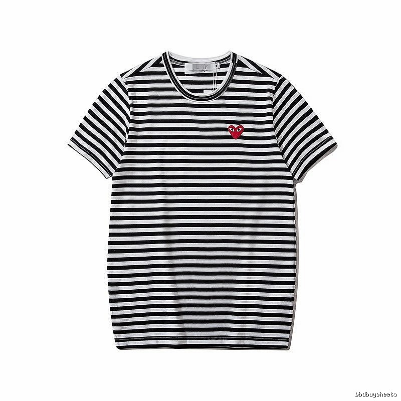 Comme des Garcons PLAY 2021-94 Black Style 2194 Heart Logo T-Shirt Fan Wear