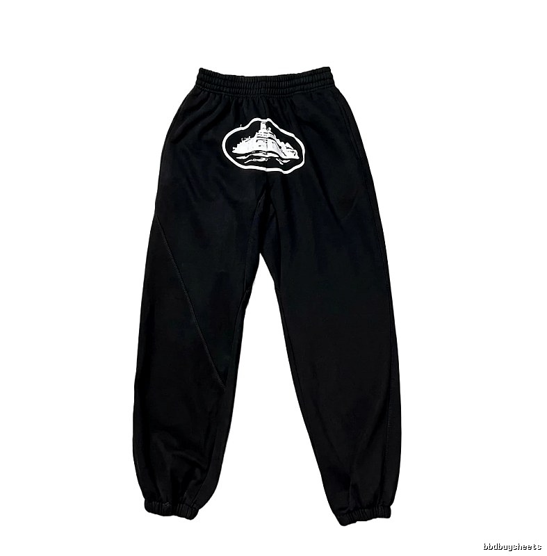 Corteiz Printed Casual Black Pants