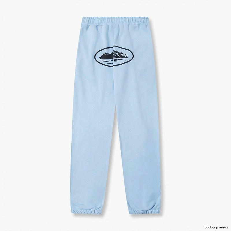 Corteiz Printed Casual Light Blue Pants