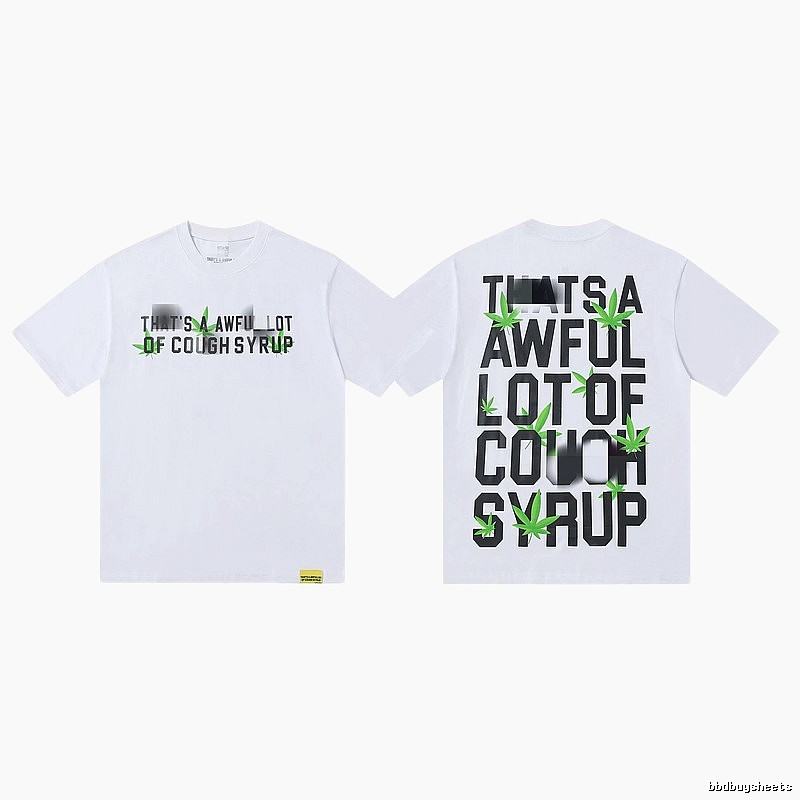 COUGH SYRUP Hemp Leaf Street Style White T-Shirt
