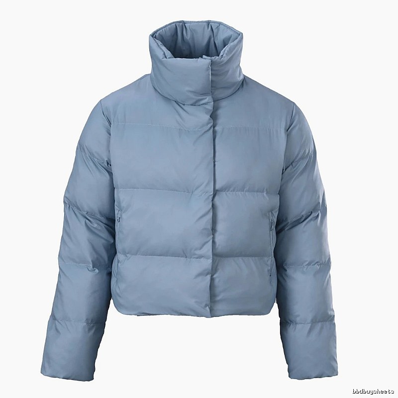 Cropped Puffer Jacket with high collar and boxy insulated silhouette - Independent Style Weekend Edit