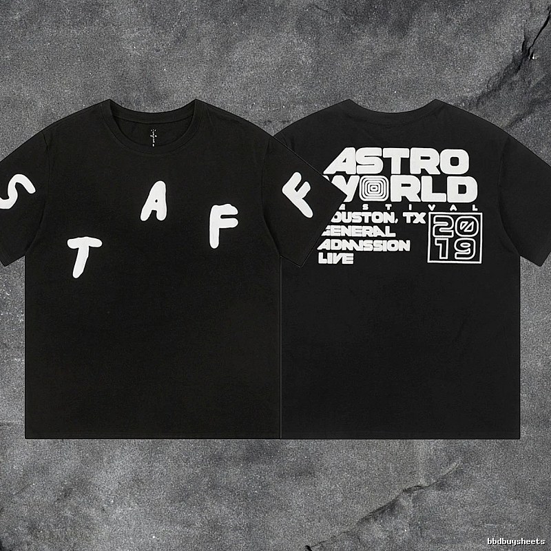 Denim Tears Black Graphic T-Shirt Summer Styling