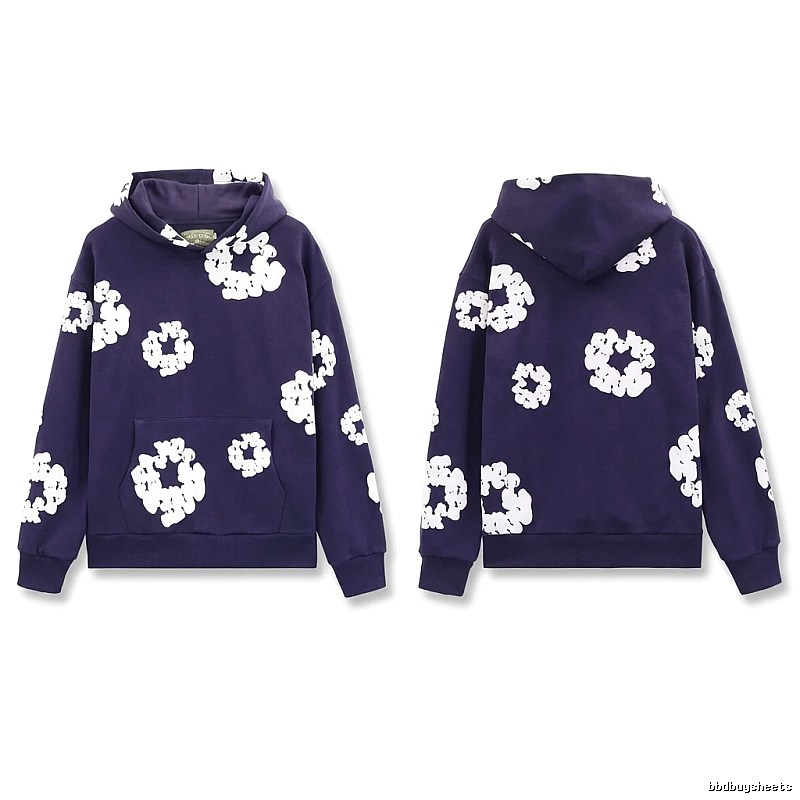DENIM TEARS Printed Vintage Navy Blue Sweatshirt