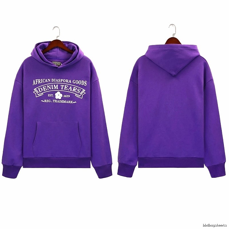 DENIM TEARS retro purple sweatshirt