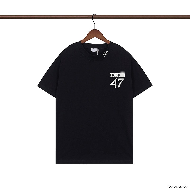 Dior 47 Collection Minimalist Style Black T-Shirt
