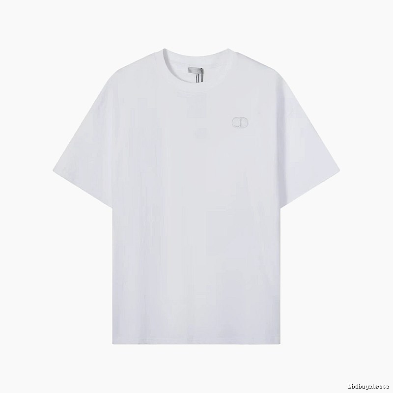 Dior CD Embroidered Minimalist Style White T-Shirt