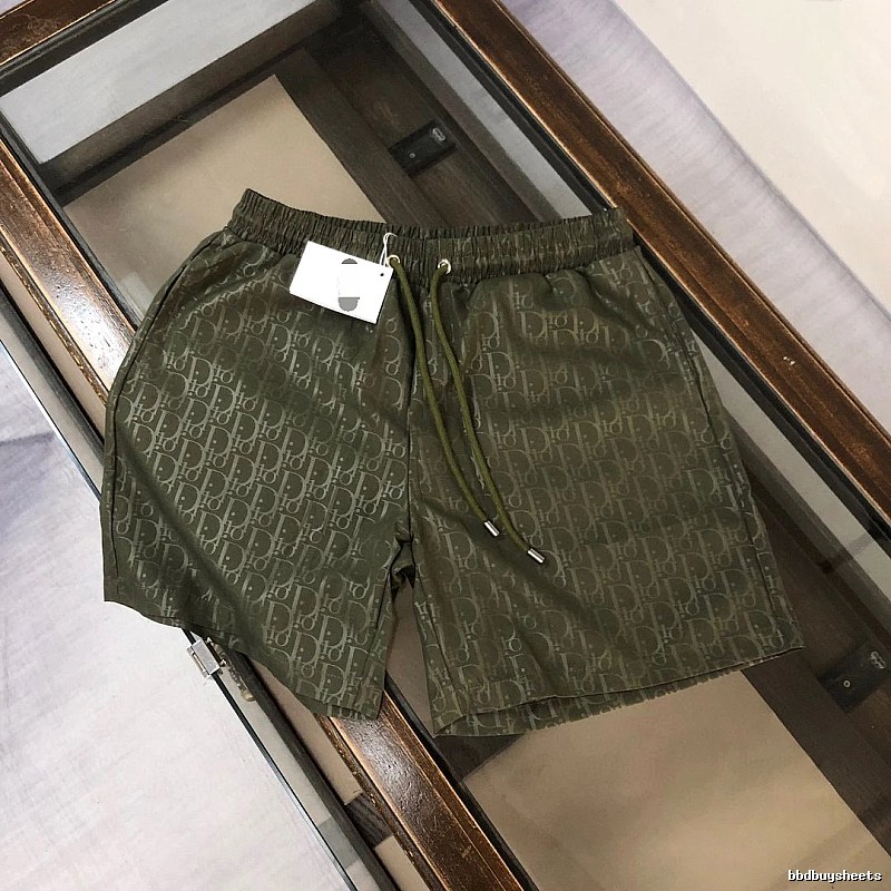 Dior Monogram Casual Army Green Shorts