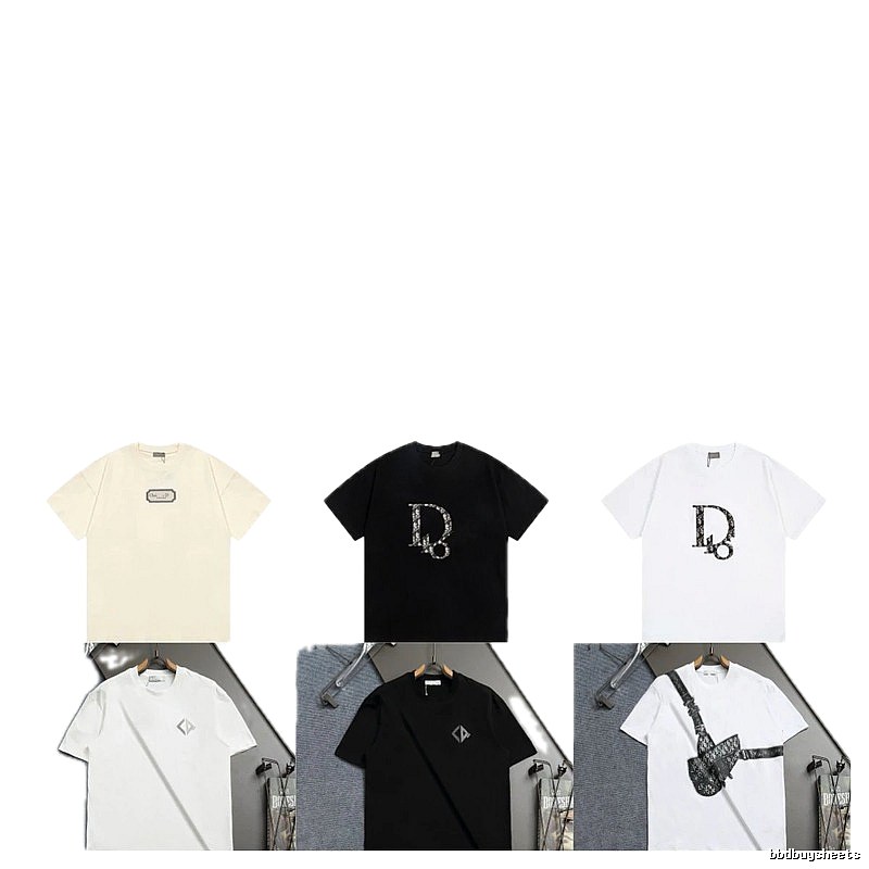 Dior Printed Light Luxury Style Multi-color Short-sleeve T-Shirt