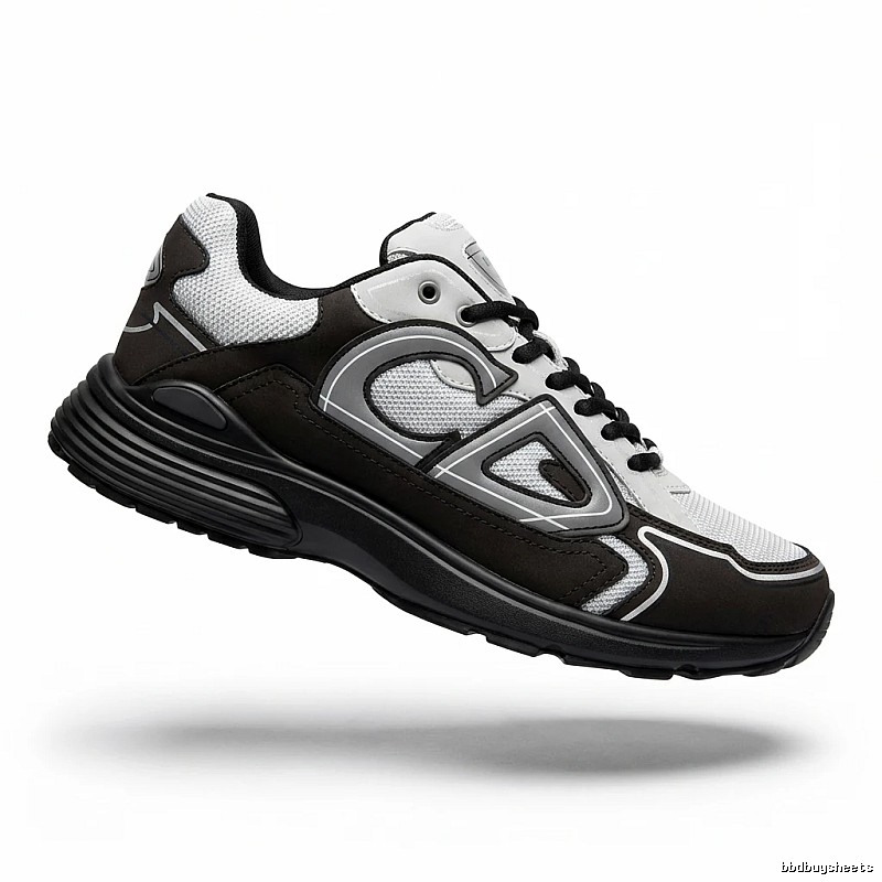 Dior retro black and white sports shoes