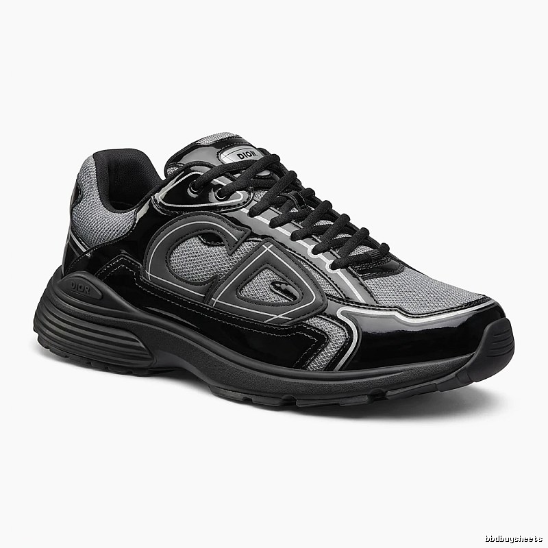 Dior retro-style black and grey sports shoes