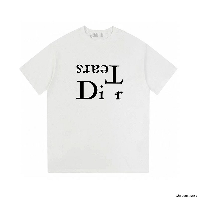 Dior x Tears Co-branded Trendy Style White Short-sleeve T-Shirt