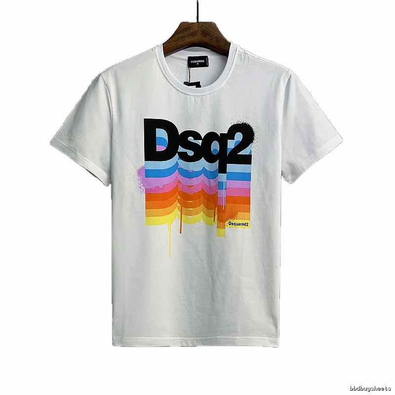 DSQ2 Gradient Print Street Style White T-Shirt