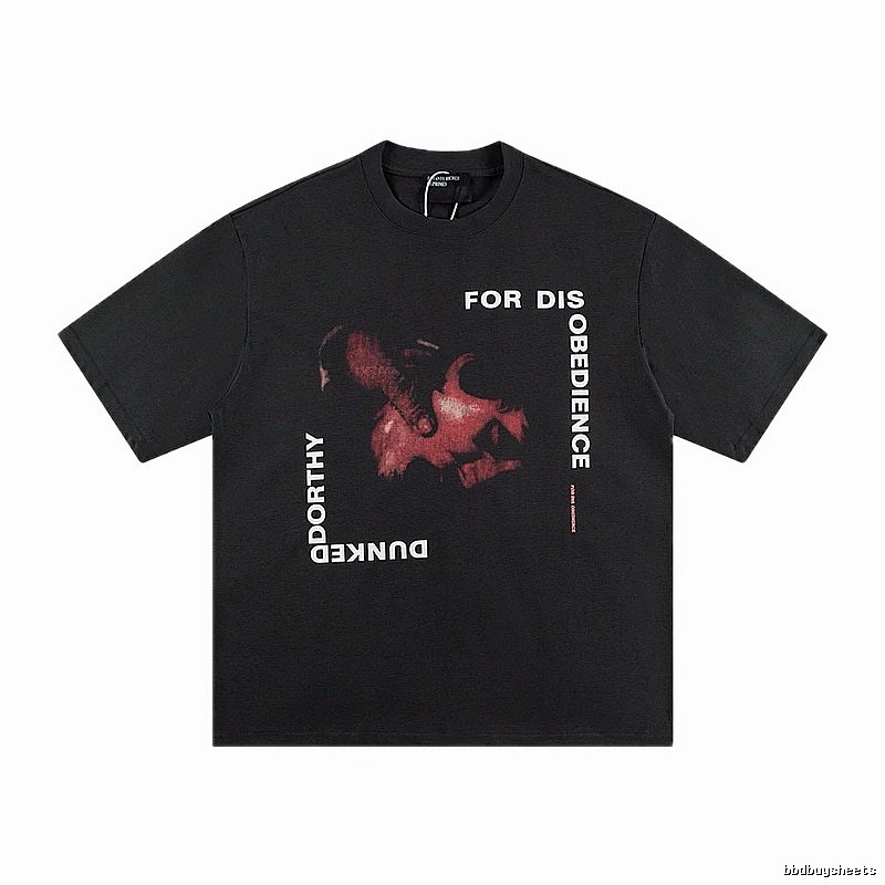 ERD GRJKD Dark Print Black Short Sleeve T-Shirt