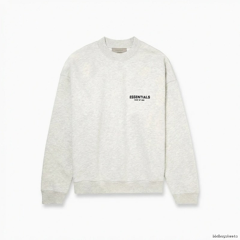 ESSENTIALS minimalist light gray sweatshirt
