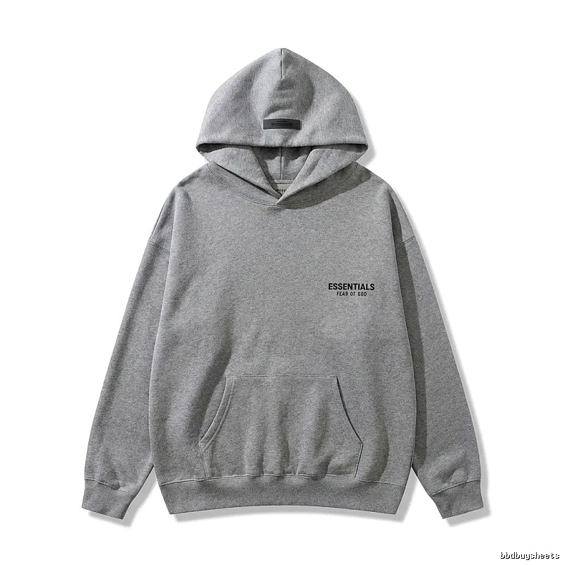 ESSENTIALS minimalist-style grey hoodie