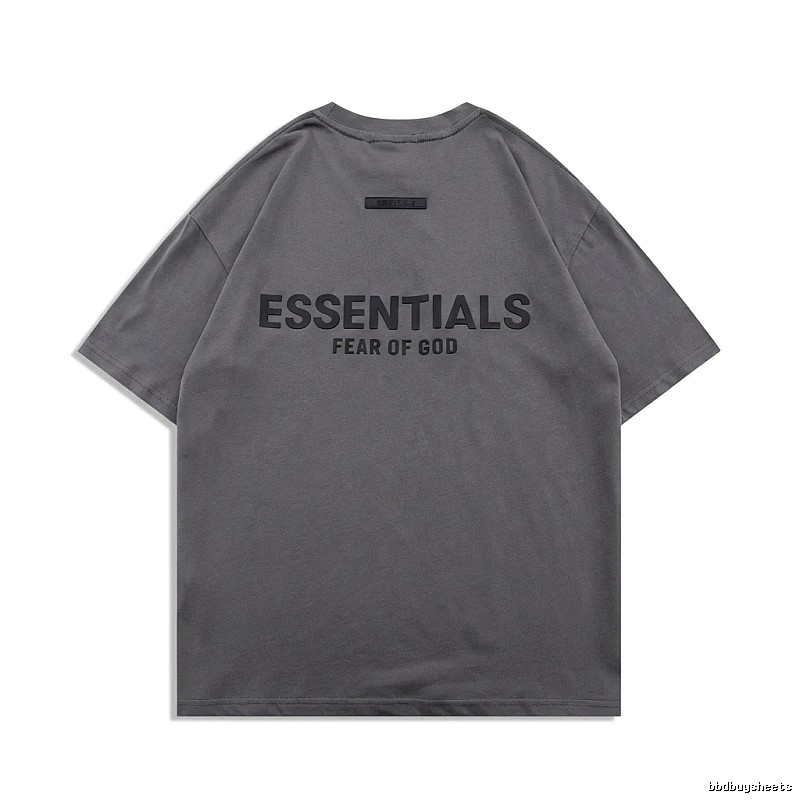 ESSENTIALS Simple Grey Short-sleeve Shirt