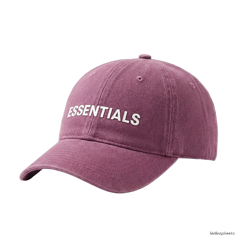 ESSENTIALS Simple Style Burgundy Hat