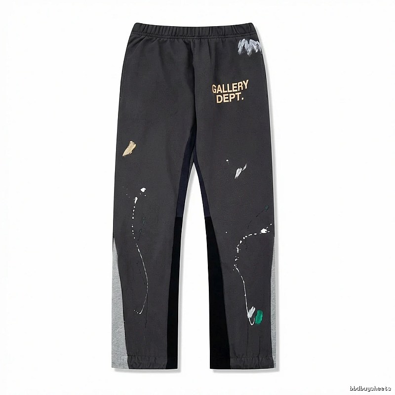 Gallery Dept Graffiti Style Black and Grey Sweatpants