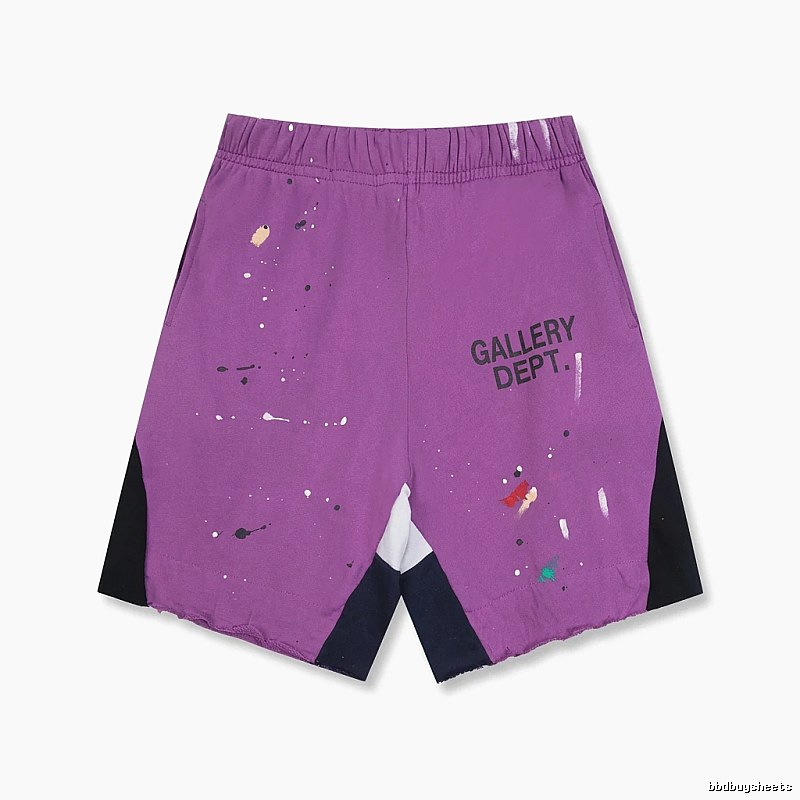 Gallery Dept Graffiti Style Purple Shorts