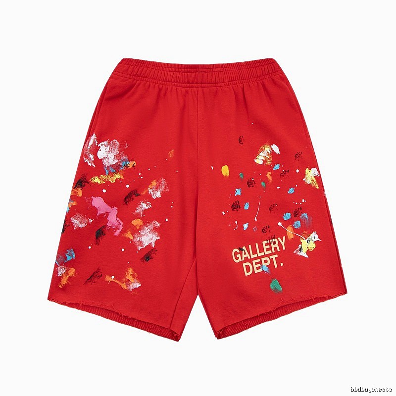 Gallery Dept Graffiti Style Red Shorts