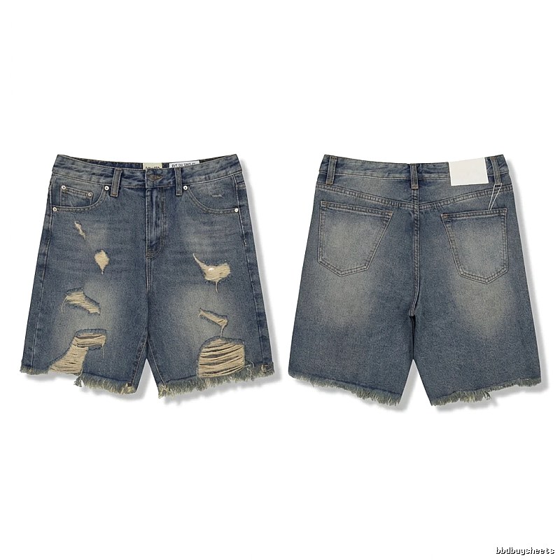 Gallery Dept Ripped and Distressed Denim Shorts