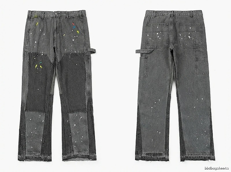 Gallery Dept. Stitched Graffiti Style Grey Pants