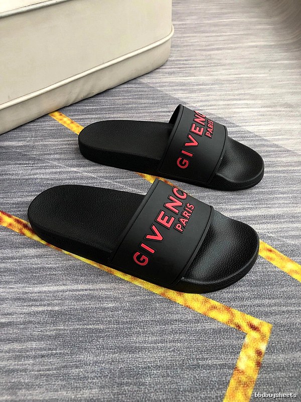 Givenchy Letter Print Trendy Style Black Slides