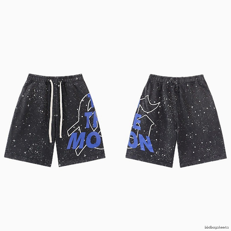 Godspeed Starry Street Style Black and Blue Shorts