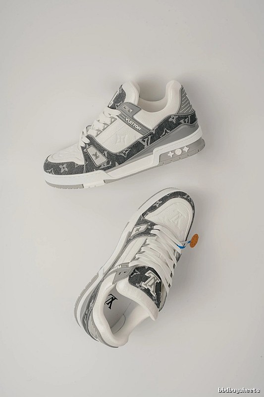 Gray White Low-top Pair from Louis Vuitton Gray Low-top Sneaker for Streetwear Looks