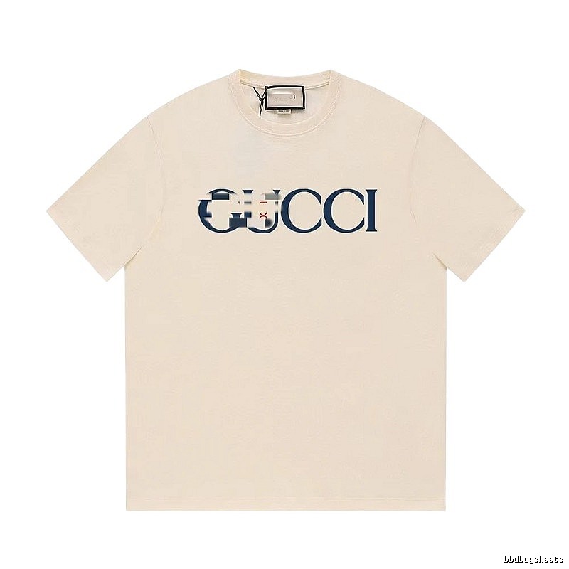 Gucci Classic Printed Casual Style Off-white Short Sleeve T-Shirt