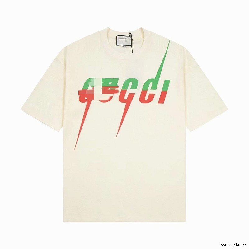 Gucci Color-block Print Casual Style Off-white Short-sleeve T-shirt