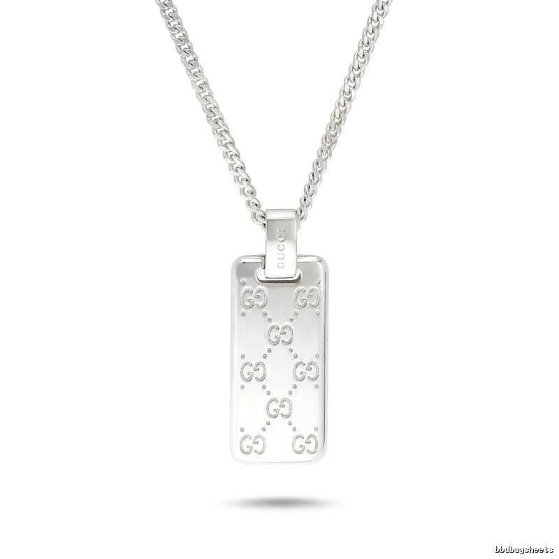 Gucci Double G Print Silver Necklace