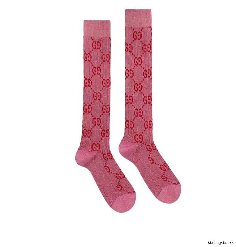 Gucci pink retro-style long socks