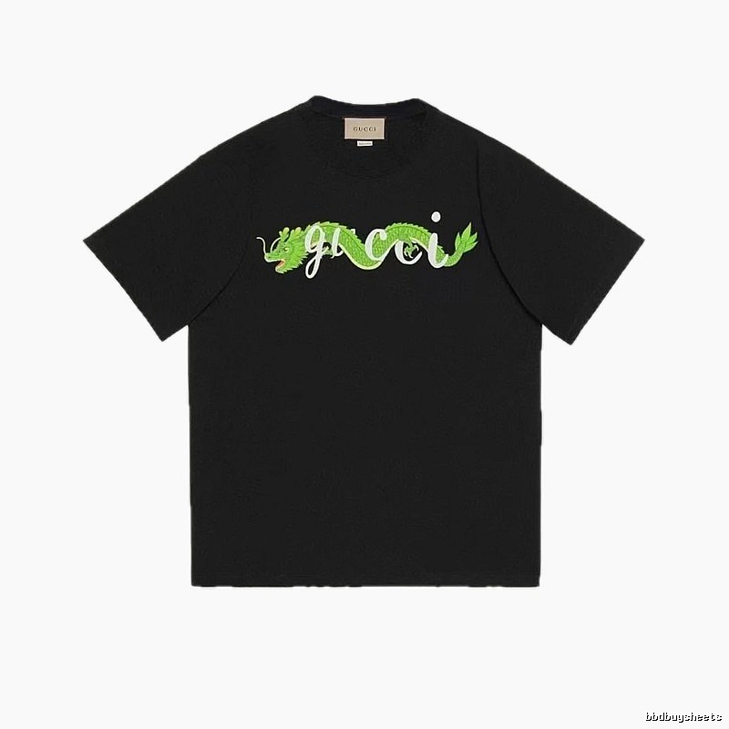Gucci Year of the Dragon Collection Trendy Black Short-sleeve T-shirt