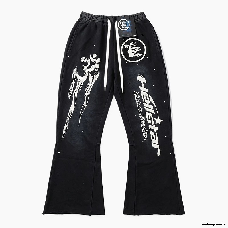 Hellstar dark style black long trousers