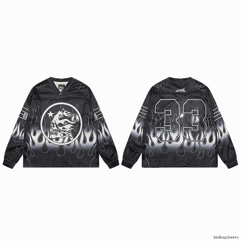 Hellstar Skull Flame High Street Black Jersey