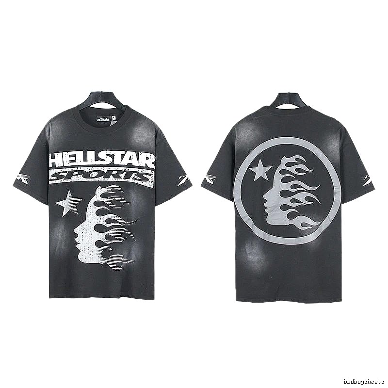 Hellstar Sporty Street Style Black Short Sleeve T-Shirt